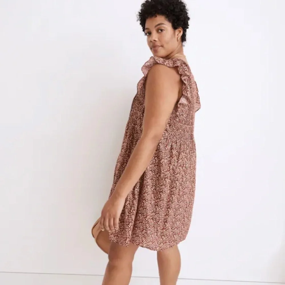 Madewell Pintuck Florentine Floral Mini Dress - Picture 2 of 11